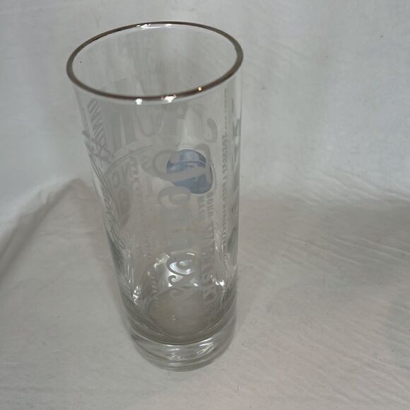 Jack Daniel’s Glass 10 Oz 6 1/4 Tall 2 1/4 In Round Silver Rim Tennessee Whiskey - Picture 2 of 8